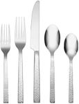 Oneida Chef's Table Hammered 20 Piece Everyday Flatware, Service for 4 18/0 Stainless Steel, Silverware Set