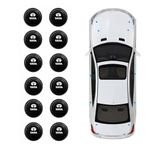 DAZZLIQ 12 pcs Rubber Car Door Shock Absorber Protection Stickers, Car Door Protector, Car Shock Protector for Nexon, Punch, Harrier, Indigo, Safari, Altroz, Tiago, Tigor, Curvv, Zest, EV