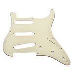 Dopro Aged White 11 Hole Strat Style Guitar Pickguard Bridge Reversed for Fender Jimi Hendrix Stratocaster