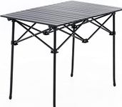 Adventure Kings Aluminium Roll Up Camping Table Outdoor Picnic BBQ Portable 4WD 55 x 94cm Height 68cm