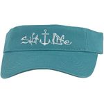 Salt Life Women's Signature Anchor Visor Hat, Sea Green, One Size