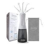Smilify® Portable Dental Water Flosser with Large 350ml Water Tank | 5 Dental Tips (360° Rotatable) | 5 Variable Water Pressure Modes (Including Child Mode) IPX7 Waterproof | Rechargeable Battery | 1 Year Warranty