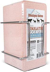 Compressed Himalayan Salt Animal Licking Brick (4KG Salt Brick w/Holder)