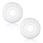 2 Pieces Lighting PU Ceiling Medallion Ceiling Cover Plate Ceiling Fan Medallion Home Lighting Ceiling Medallions for Light Fixtures Ceiling Light Trim, 12 Inch OD x 3.5 Inch ID (White)