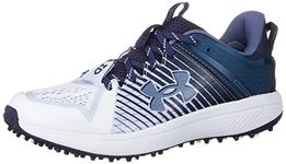 Under Armour Men's Yard Low Turf Baseball Cleat Shoe, (400) Midnight Navy/White/Midnight Navy, 9