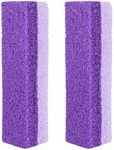 HEALIFTY 2Pcs Foot Pumice Stone Exfoliator Pedicure File Block Remover Scrubber (Purple)