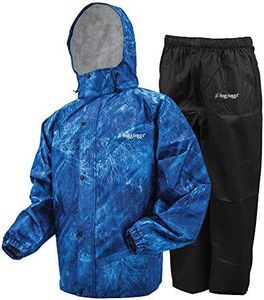 FROGG TOGGS Men's Standard Classic All-Sport Waterproof Breathable Rain Suit, Realtree Fishing Dark Blue, XX-Large