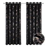 The Mill Shop Lucia Thermal Interlined Eyelet Curtains (1 Pair). Measures 45 x 72" (114 x 183cm). Washable Eyelet Curtains for Living Room or Bedroom - Genuine The Mill Shop Window Curtains