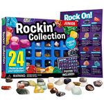 Dr. Daz New Gemstone Collection Rock Mineral Gem Kit for Kids Education Gift for Birthday Party Classroom, Stone Educational Sheet Incldued