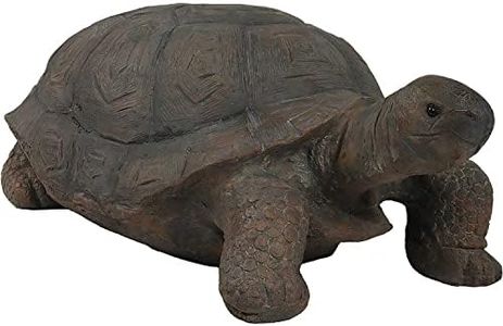 Sunnydaze Todd The Tortoise 30-Inch Long Indoor/Outdoor Poly-Concrete Garden Statue - Hollow Interior