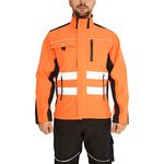 Sam Caan® Hi Vis Softshell Jacket Men High Visibility Viz Reflective Water Resistant Shower Proof Rain Repellent Windproof Safety Site Coat Work Wear Builder Soft Shell Workwear Warm Top