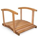 All Things Cedar FB48-R Garden Bridge with Side Rails | 4-Ft Cedar Durable Wooden Bridge for Gardens, Backyards & Streams | Easy to Assemble & Made from Untreated Western Red Cedar | 46.5x36x33