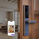 Urban Company Native Smart Door Lock Pro with Camera | 6-Way Unlock—Fingerprint, BellLink, UC App (WiFi), PIN, RFID, Key | 3-Year Warranty | Free UC Installation | 100% Data Security | Cosmic Blue