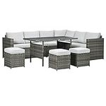Outsunny 7 Piece Rattan Outdoor Pat