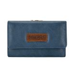 Wrangler Trifold Wallets for Women with Credit Card Holders & Money Organizer, Retro Light Blue, Trendy