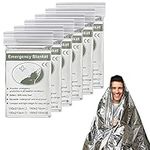 Emergency Blanket (6-Pack) ,Emergency Foil Blanket– 83" x 63" (210 x 160 cm) Survival Reflective Thermal Blanket Perfect for Outdoors, Hiking, Survival, Marathons or First Aid, Emergency Supplies