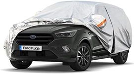 Kayme 6 Layers SUV Car Cover Custom Fit for Ford Escape (2000-2024) Waterproof All Weather for Automobiles, Outdoor Full Cover Rain Sun UV Protection.Silver