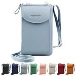 Jangostor Small Crossbody Bag Cell Phone Purse Wallet with Credit Card Slots for Women (Sky Blue)