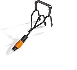 Fiskars QuikFit Cultiweeder, Two Devices in one: Hoe and Push-Pull Weeder, Tool Head, Black/Orange, 1000681