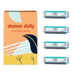 Aconl Refills Razors for Women 3-Bladed Razor Cartridge Refills, 4 Count Green YDNDT01 1 * 0.5 * 0.3