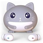 ENGIYOHO Kids Earbuds, Stereo Sound Kids Headphones with Cute Design, Bluetooth 5.3 Kids Wireless Earbuds with Microphone, 30H Play Time Kids Bluetooth Headphones for School/iOS/Android, Cat