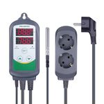 Inkbird ITC-308 Digital Temperature Controller 2-Stage Outlet Thermostat Heating and Cooling Mode Carboy Homebrew Fermenter Greenhouse Terrarium 220V 10A 2200W EU Plug