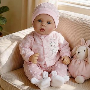 Milidool Reborn Baby Dolls Lifelike Girl Doll 18 inch Realistic Newborn Baby Doll Real Looking Silicone Baby Dolls Girl with Feeding Complete Accessories for 3+ Years Old Gifts