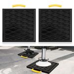 Threlaco 2 Pcs Rv Jack Pads 18 x 18 x 1 Inch Rv Leveling Blocks with Handle Heavy Duty Leveling Jack Pads Stabilizer Blocks for Truck Trailer Crane