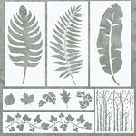 Leaf Stencils and Templates for Painting - Reusable Wall Stencil Set - Reusable Large Stencils for Painting - Ideal Stencils for Wood Signs, Furniture, & Crafts - Includes Aspen Tree Stencil