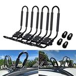 ECOTRIC 2 Pairs Kayak Roof Rack J-Bar Rack HD Universal Kayak Carrier Holder Canoe Boat Surf Ski Board Roof Top Mounted on Crossbar for Car SUV Truck