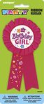 Birthday Girl Multicolor Award Badge (17cm x 8cm) 1 Count - Vibrant & Fun Celebration Accessory for the Special Day