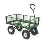 Gorilla Carts Steel Garden Cart with Removable Sides with a Capacity of 400 lb, Green