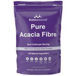 Pure Acacia Fibre | 0g Carbs | Zero Calories | Prebiotic Soluble Fibre Powder Supplement | Supports Fasting & Ketogenic Diet | 500g Pouch | Ketosource®