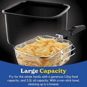 Russell Hobbs 3L Deep Fat Fryer – Stainless Steel Electric Fryer