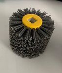 Abrasive Wire Drawing Wheel Drum Burnishing Brush for wooden polishing 5 inch 60 80 120 180 240 320 400 600 Grit 1 pack (60# black)