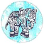 Knocent Mouse&Pad Premium Gaming Mouse Pads,Anti Slip Rubber Round Cute Mousepads and Desktops Pads Customized Designed for Home and Office,7.9 x 7.9inches (Watercolor Elephant)