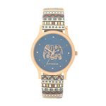 TEAL BY CHUMBAK Round Dial Analog Watch for Women|Aztec Collection| Printed Vegan Leather Strap|Gifts for Women/Girls/Ladies |Stylish Fashion Watch for Casual/Work - Multi