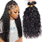 ROYAL IMPRESSION 12A Brazilian Virgin Hair 3 Bundles Water Wave Human Hair Bundles 20" 20" 20" 300g 100% Unprocessed Virgin Brazilian Hair Wet and Wavy Human Hair Weave Bundles Natural Color