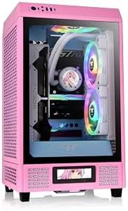 Thermaltake The Tower 200 Tempered Glass Mini Tower Case Bubble Pink Edition, CA-1X9-00SAWN-00