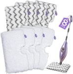 8-Pack S3501 S3601 Steam Mop Replacement Pads Compatible with Shark Steam Pocket Mops S3501 S3601 S3550 S3801 S3901 S3601D S3801CO S3901D S3455K S2902 SE450, Washable Microfiber Mop Pads Reusable