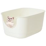 Gefryco Jumbo Cat Litter Box with High Sides, Extra Large Litter Box for Muti Cats, Open Big Cat Litter Box Anti-Splashing, High Wall Litter Boxes for Medium and Large Cats, Tool-Free Assembly(White)