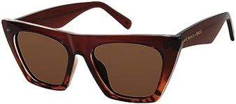 Prive Revaux The Victoria Modern Cat Eye Sunglasses – Polarized, 100% UV Protection – For Women – Brown Tortoiseshell, Brown Tort, 56mm