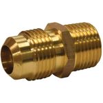 Eastman 3/8 Inch OD Flare x 3/8 Inch MIP Gas Fitting Adapter for Natural Gas and Liquid Propane, Zinc Plated Steel, 65708B