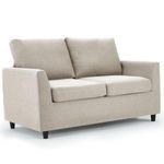 YODOLLA 2 Seater Sofa with Removable Sofa Covers, Modern Double Seat Sofa Loveseat Couch for Livingroom, Cream Beige