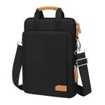 MOSISO 360 Protective Laptop Bag, 15.6 inch Vertical Computer Bag Compatible with MacBook Pro 16 inch, HP, Dell, Lenovo, Asus Notebook with Shoulder Strap & Front Raised & Vertical Pockets, Black