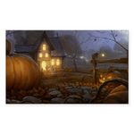 CafePress Haunted Halloween Village Rectangle Bumper Sticker Car Decal