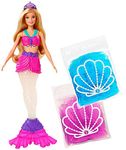 Barbie Dreamtopia Plastic Slime Mermaid Doll with 2 Slime Packets & Removable Tail and Tiara, Multicolor