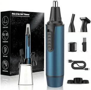 AREYZIN Nose Hair Trimmer for Men,2026 Professional 3 in 1 Painless RechargeableEar and Nose Trimmer,IPX7 Waterproof Eyebrow Facial Hair Trimmer Body Grooming Kit Dual EdgeBlades (Blue)