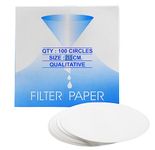 Eisco Labs Premium Qualitative Filter Paper, 21.5cm Dia., Medium Speed (85 GSM), 10 (10 Micron) Pore Size - Pack of 100 …