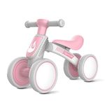 Gamfeiny Baby Balance Bike Toys For 1 Year Old Girl Gifts, 10-36 Month Toddler Balance Bike, No Pedal 4 Silence Wheels & Soft Seat Pre-School First Riding Toys, 1St Birthday Gifts - Pink